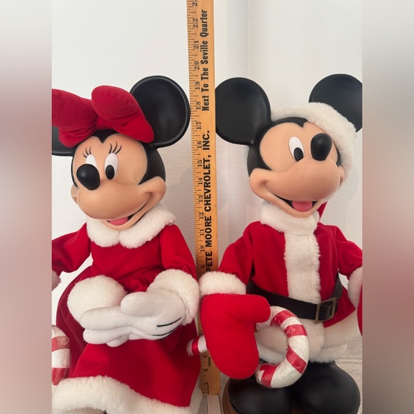 Vintage Mickey & Minnie Mouse Unlimited Santa’s Best Holiday Animation Figures - Picture 10 of 10